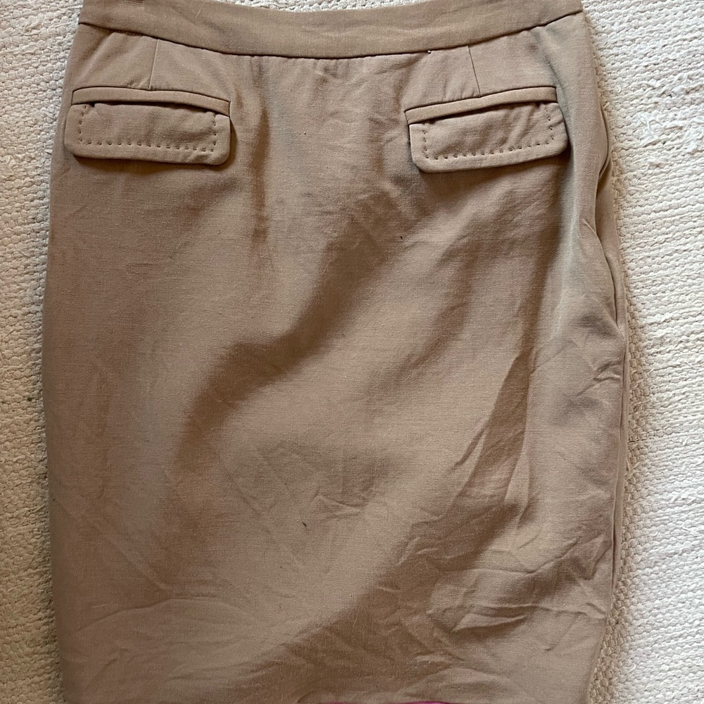 Dsquared Camel Wool Midi Skirt Small - image 1